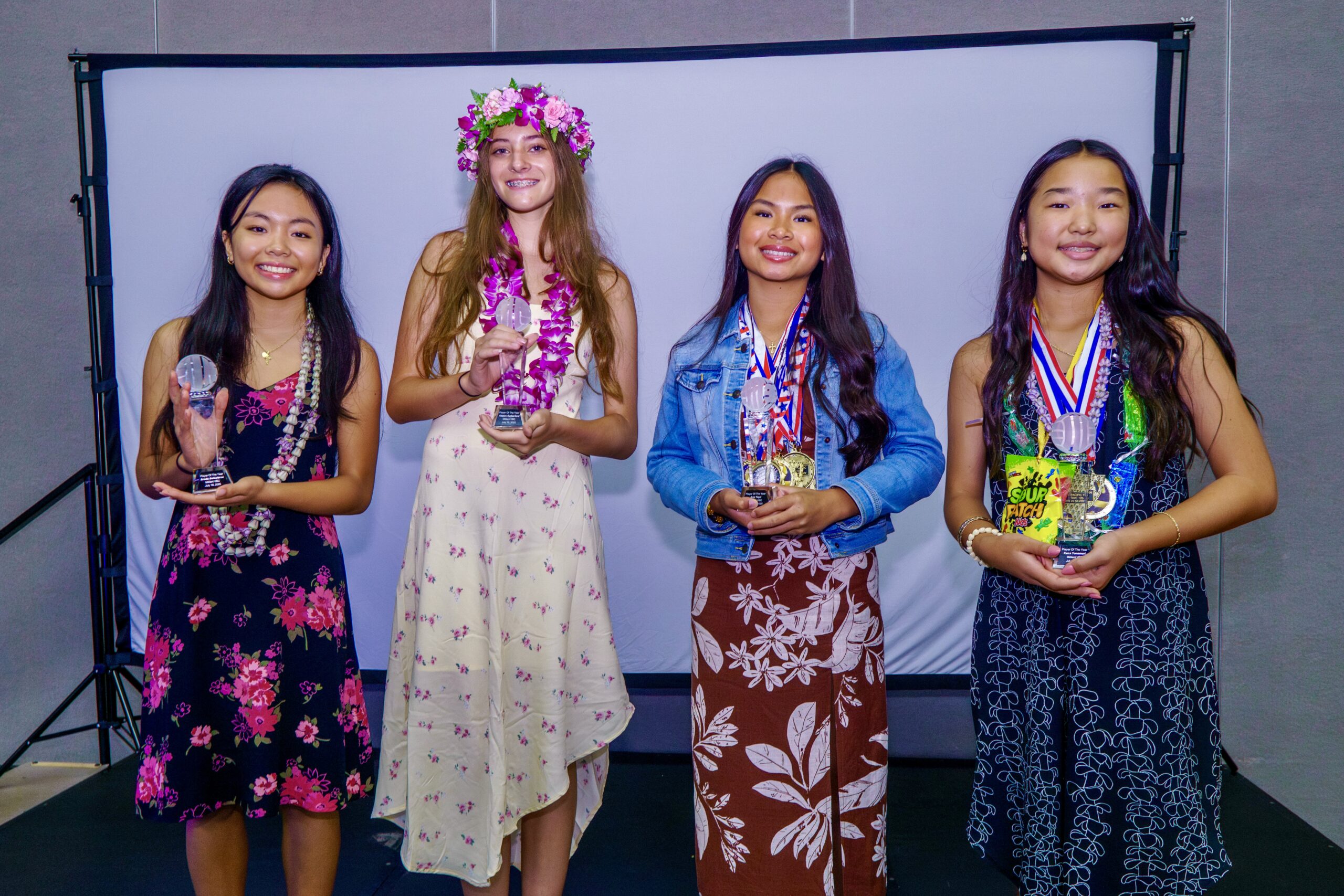 2024-2025 Mililani Volleyball Club_Mililani Hawaii USA Players Of The Year
Brielle (MVC 17s), Addy (MVC 14s), Aria (MVC 13s, Kaira (MVC 12s)